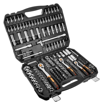 Neo, zestaw kluczy nasadowych 1/4", 3/8", 1/2", 182el, 10-074