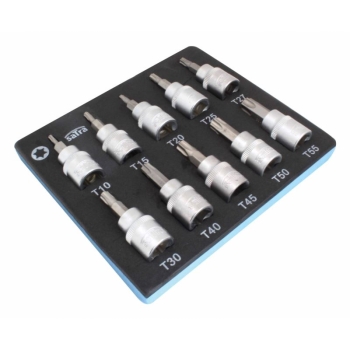 Satra, klucze nasadowe Torx,10el z otworem,10el, S-H138WT - wkład