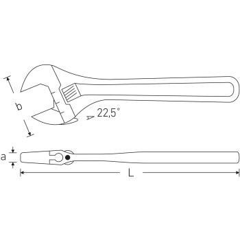 Stahlwille, klucz nastawny do max 34mm w prawo 