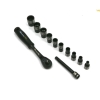 Waryński, zestaw grzechotka, przedłużka, nasadki 1/4", 12el, WMZ011