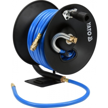 YATO WĄŻ PNEUMATYCZNY NA ZWIJAKU 10MM x 15M Z SZYBKOZŁĄCZAMI, YT-24240